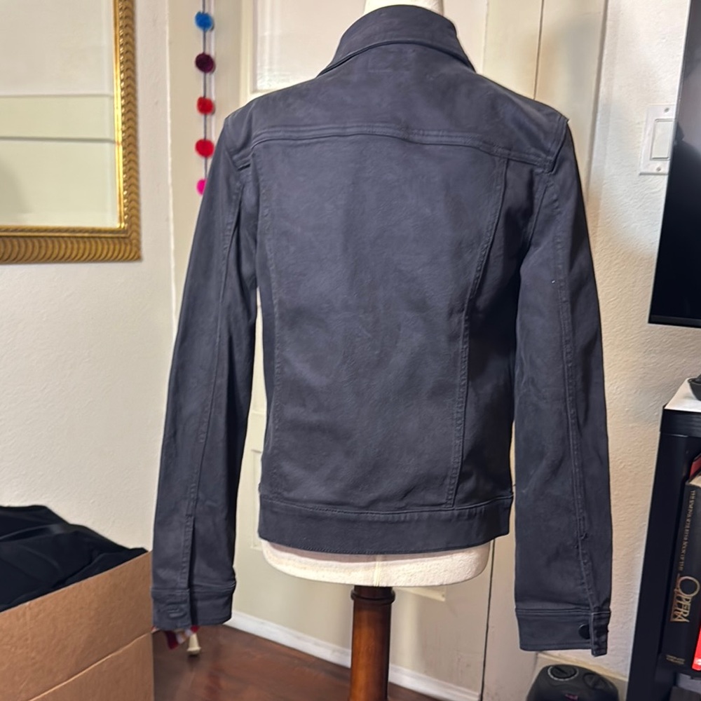 Washed black  Denim Jacket - Picture 3 of 10